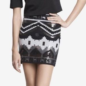 Express Sequined stretchy Skirt